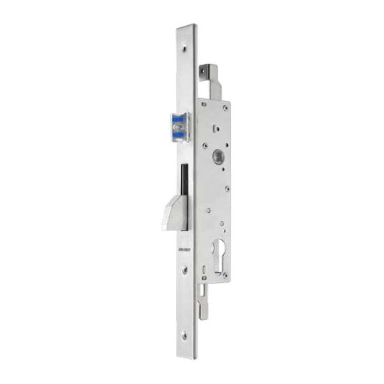 Immagine di SERRATURA PER INFISSI IN ALLUMINIO CON SCROCCO E CATENACCIO ENTRATA 25 MM FRONTALE 22 MM INTERASSE 85 MM ASSA ABLOY