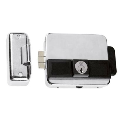 Immagine di SERRATURA ELETTRICA APPLICARE MULTIPLA CILINDRO FISSO ZINCATA PER PORTE E CANCELLI 1-2 ANTE REVERSIBILE ASSA ABLOY