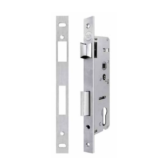 Immagine di SERRATURA DA MONTANTE 85x25 MM FRONTALE 22 MM SSS BOX PER PORTE ALLUMINIO ASSA ABLOY
