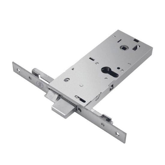 Immagine di SERRATURA PER PORTE ALLUMINIO ORIZZONTALE A SCROCCO CATENACCIO INCORPORATO ENTRATA 90x67x78 MM 1 MANDATA ASSA ABLOY