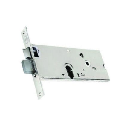 Immagine di SERRATURA PER PORTE ALLUMINIO ORIZZONTALE ENTRATA 80 MM INTERASSE 67 MM FASCIA 78 MM 3 MANDATE ASSA ABLOY