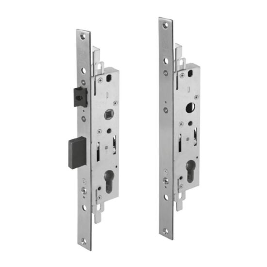 Immagine di SERRATURA INGRESSO MONOPUNTO MP1 ENTRATA 25 MM INTERASSE 85 MM CATENACCIO AVANZANTE CHIUSURA 3 PUNTI PER PORTE ALLUMINIO ASSA ABLOY