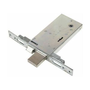 Immagine di SERRATURA DOPPIA MAPPA ENTRATA 90 MM INTERASSE 66 MM FRONTALE 25 MM 3 PUNTI DI CHIUSURA PER PORTE IN ALLUMINIO ASSA ABLOY