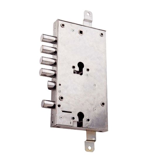 Immagine di SERRATURA APPLICARE INTERASSE 28 MM A DOPPIO CILINDRO SX MOTTURA