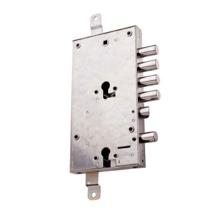 Immagine di SERRATURA APPLICARE INTERASSE 28 MM A DOPPIO CILINDRO DX MOTTURA