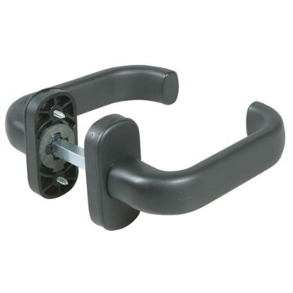 Immagine di MANIGLIA IN RESINA CON MOLLA NERA - 1 PZ/BLISTER IBFM