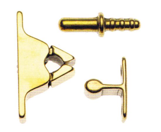 Immagine di PINZA FERMAPORTA CON INCONTRO OTTONE - 1 PZ/BLISTER