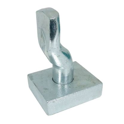 Immagine di PIASTRA BASE CON PERNO INFERRIATA A SALDARE CANCELLO F.24