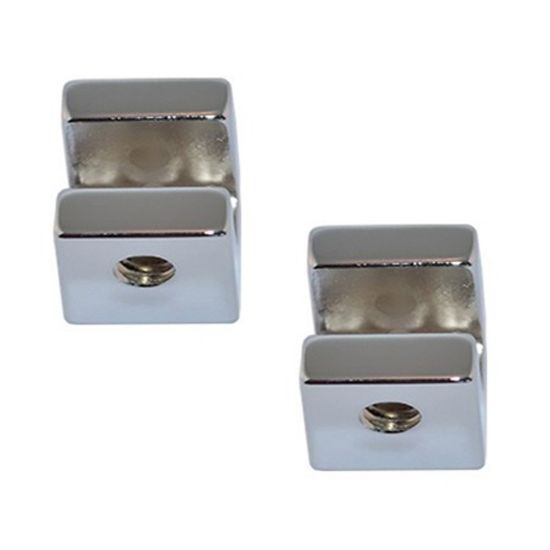 Immagine di COPPIA REGGIMENSOLE MOD. RMC21 CROMO 2,0x2,8 CM SPESSORE 1/21 MM