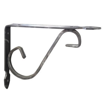 Immagine di REGGIMENSOLA FERRO BATTUTO ANTICATO NERO 15 CM