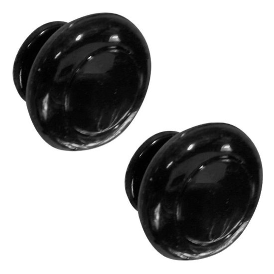 Immagine di COPPIA POMELLI PER MOBILI Ø 33,2 MM IN PVC NERO
