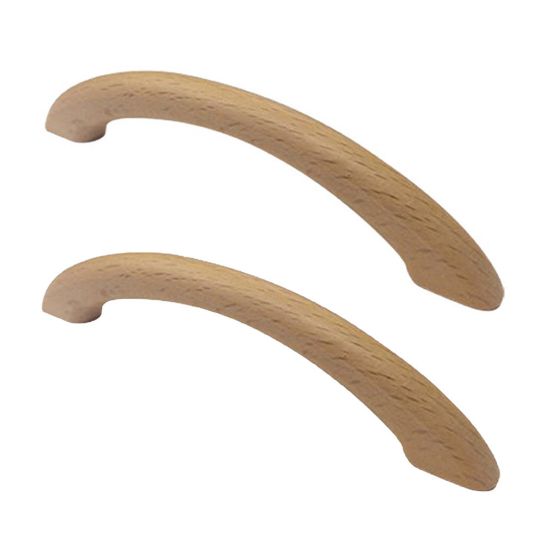 Immagine di COPPIA DI MANIGLIE AD ARCO IN LEGNO 96 MM