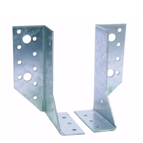 Immagine di COPPIA STAFFE ZIANCATE PER FISSAGGIO CON ALI ESTERNE TRAVI IN LEGNO MISURA VARIABILE 25x180 MM