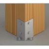 Immagine di COPPIA PORTAPILASTRI ANGOLARI A PAVIMENTO IN ACCIAIO ZINCATO PER TRAVI IN LEGNO 105x105x200 MM