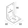 Immagine di ANGOLARE CON ASOLA DI FISSAGGIO 90x60 MM