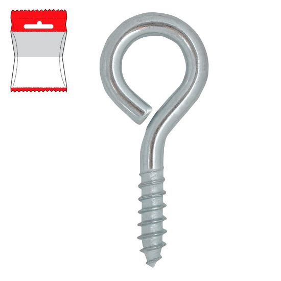 Immagine di OCCHIOLO ZINCATO DIAMETRO 10 MM L30 - 10 PZ/BLISTER