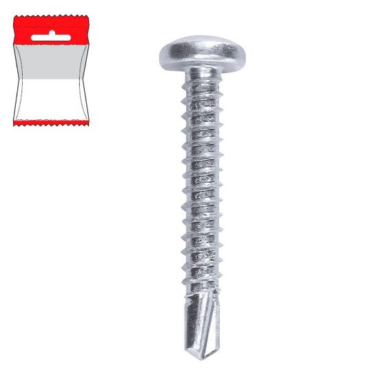 Immagine di VITE PER FERRO TESTA CILINDRICA AUTOFORANTE 3,5x25 MM BLISTER 25 PZ