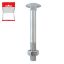 Immagine di BULLONE TESTA TONDA PARZIALMENTE FILETTATO 10x80 MM CON DADO BLISTER 5 PZ