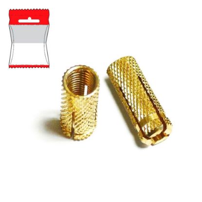 Immagine di TASSELLO IN OTTONE M 10x32 MM Ø 12 MM CONFEZIONE 4 PZ