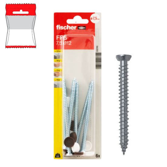 Immagine di VITE PER CALCESTRUZZO 7,5x112 MM BLISTER 6 PZ