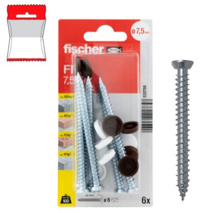 Immagine di VITE PER CALCESTRUZZO 7,5x92 MM BLISTER 6 PZ