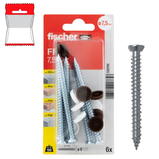 Immagine di VITE PER CALCESTRUZZO 7,5x92 MM BLISTER 6 PZ