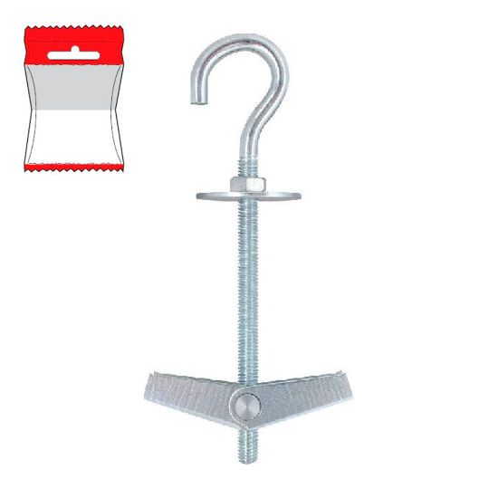 Immagine di ANCORA A SCATTO CON GANCIO APERTO M 4x70 MM BLISTER 2 PZ