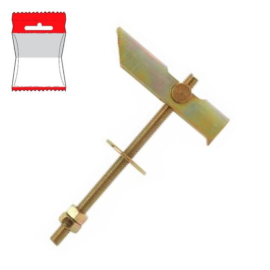 Immagine di ANCORA BASCULANTE CON BARRA M 6x100 MM CONFEZIONE 2 PZ