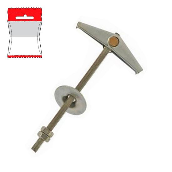 Immagine di ANCORA A SCATTO CON BARRA FILETTATA M 4x80 MM BLISTER 2 PZ