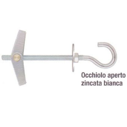 Immagine di ANCORA SCATTO CON GANCIO APERTO M 4x80 MM CONFEZIONE DA 100 PZ