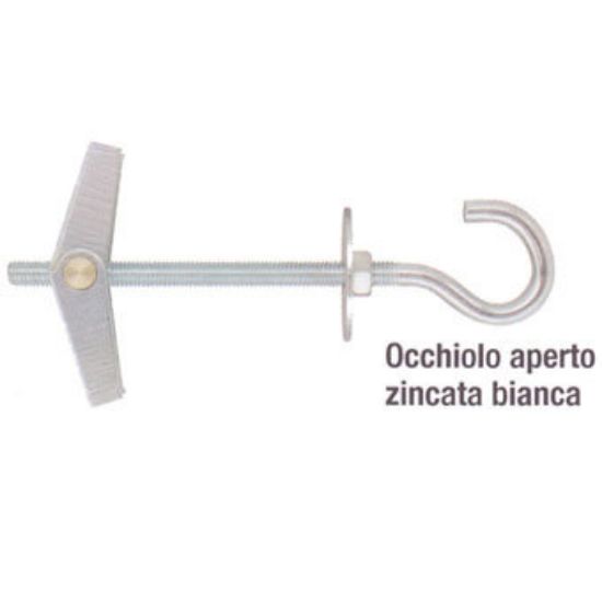 Immagine di ANCORA SCATTO CON GANCIO APERTO M 4x80 MM CONFEZIONE DA 100 PZ