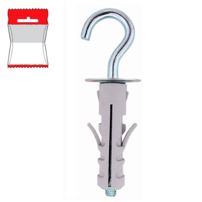 Immagine di TASSELLO NYLON CON OCCHIOLO APERTO Ø 9x40 MM BLISTER 6 PZ