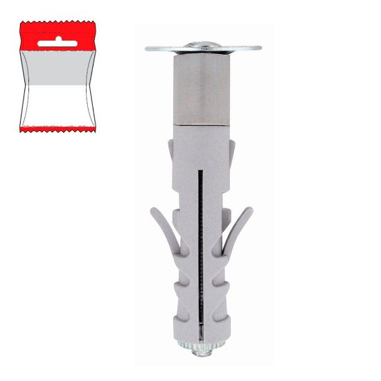 Immagine di TASSELLO NYLON CON RONDELLA METALLICA Ø 12x46 MM BLISTER 4 PZ