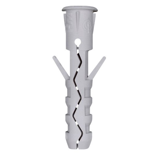 Immagine di TASSELLO NYLON CON BORDO Ø 12x60 MM CONFEZIONE DA 25 PZ