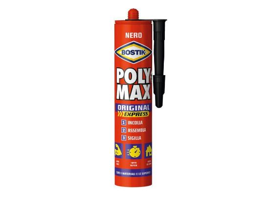 Immagine di POLY MAX EXPRESS POLIMERO NERO GR.425 BOSTIK IDEALE PER INCOLLAGGIO RAPIDO