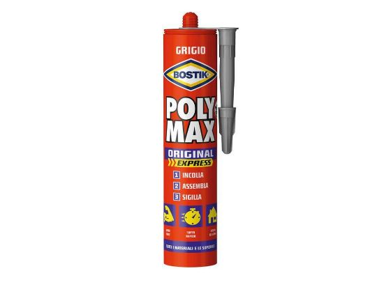 Immagine di POLY MAX EXPRESS POLIMERO GRIGIO GR.425 BOSTIK IDEALE PER INCOLLAGGIO RAPIDO