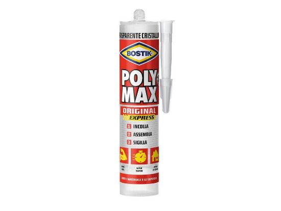 Immagine di POLY MAX CRISTAL POLIMERO TRASPARENTE GR.300 BOSTIK IDEALE PER INCOLLAGGI E SIGILLATURE UNIVERSALI
