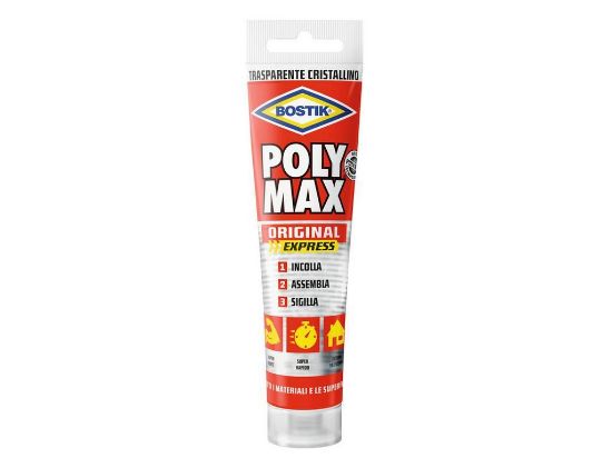 Immagine di POLY MAX CRISTAL POLIMERO TRASPARENTE GR.115 BOSTIK IDEALE PER INCOLLAGGI E SIGILLATURE UNIVERSALI