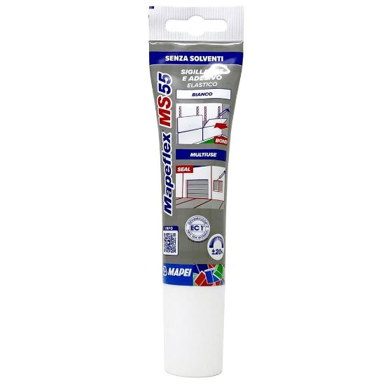 Immagine di SIGILLANTE ADESIVO IBRIDO MAPEFLEX MS55 BIANCO 100 ML MAPEI IDEALE PER EDILIZIA GENERALE