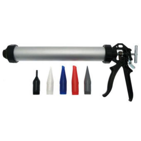 Immagine di PISTOLA METALLICA PER MALTA CON UGELLI COLORATI