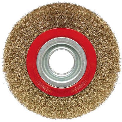 Immagine di SPAZZOLA A DISCO OTTONATA PER MOLA DIAMETRO 150 MM