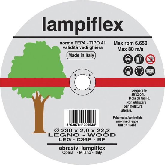 Immagine di DISCO SOTTOSPESSORATO DIAMETRO 230 MM SPESSORE 2,0 MM PER LEGNO