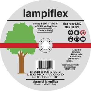 Immagine di DISCO SOTTOSPESSORATO DIAMETRO 115 MM SPESSORE 1,6 MM PER LEGNO