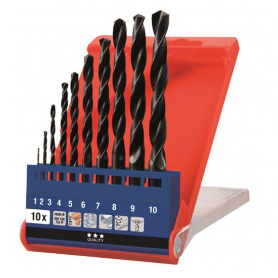 Immagine di KIT 10 PUNTE HSS PER METALLO DIAMETRO 1,0-10,0 MM EINHELL