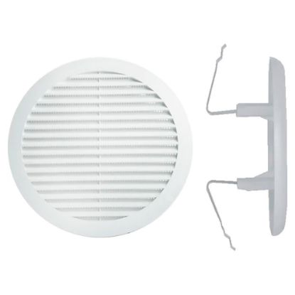 Immagine di GRIGLIA PVC TONDA UNIVERSALE CON MOLLA DIAMETRO 120/160 MM CONFEZIONE 2 PZ