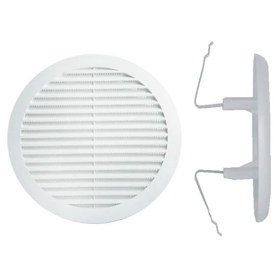 Immagine di GRIGLIA PVC TONDA UNIVERSALE CON MOLLA DIAMETRO 120/160 MM CONFEZIONE 2 PZ
