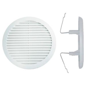 Immagine di GRIGLIA PVC TONDA UNIVERSALE CON MOLLA DIAMETRO 55/85 MM CONFEZIONE 2 PZ