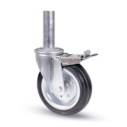 Immagine di RUOTA PER PONTEGGI GIREVOLE CON FRENO ZINCATO