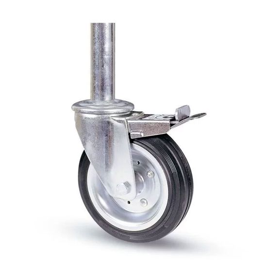 Immagine di RUOTA PER PONTEGGI GIREVOLE CON FRENO ZINCATO