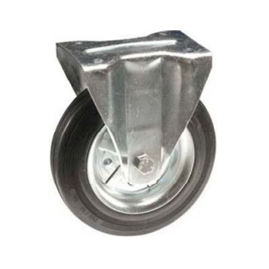 Immagine di RUOTA IN GOMMA SERIE LEGGERA Ø 100 MM CON BOCCOLA PER SUPPORTO FISSO